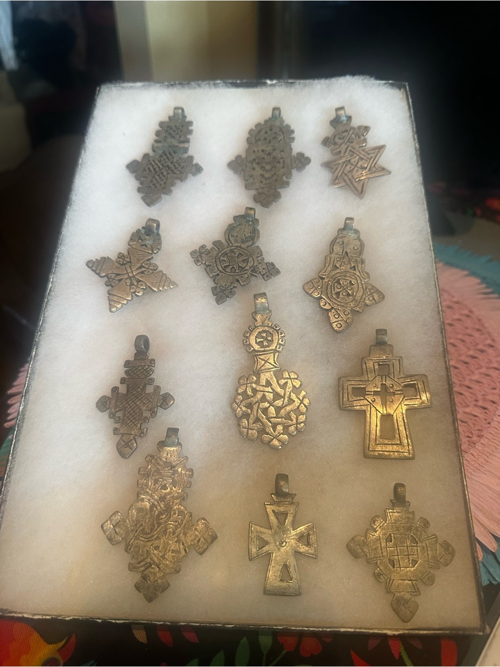 Mid Century Ethiopian Cross Pendants/Coptic Crosses